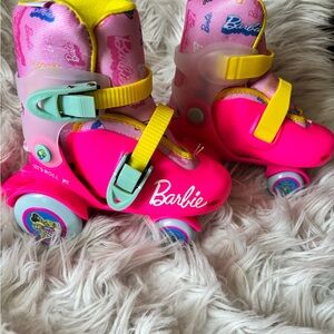 Barbie Vibrant Pink Skates with Yellow Straps
